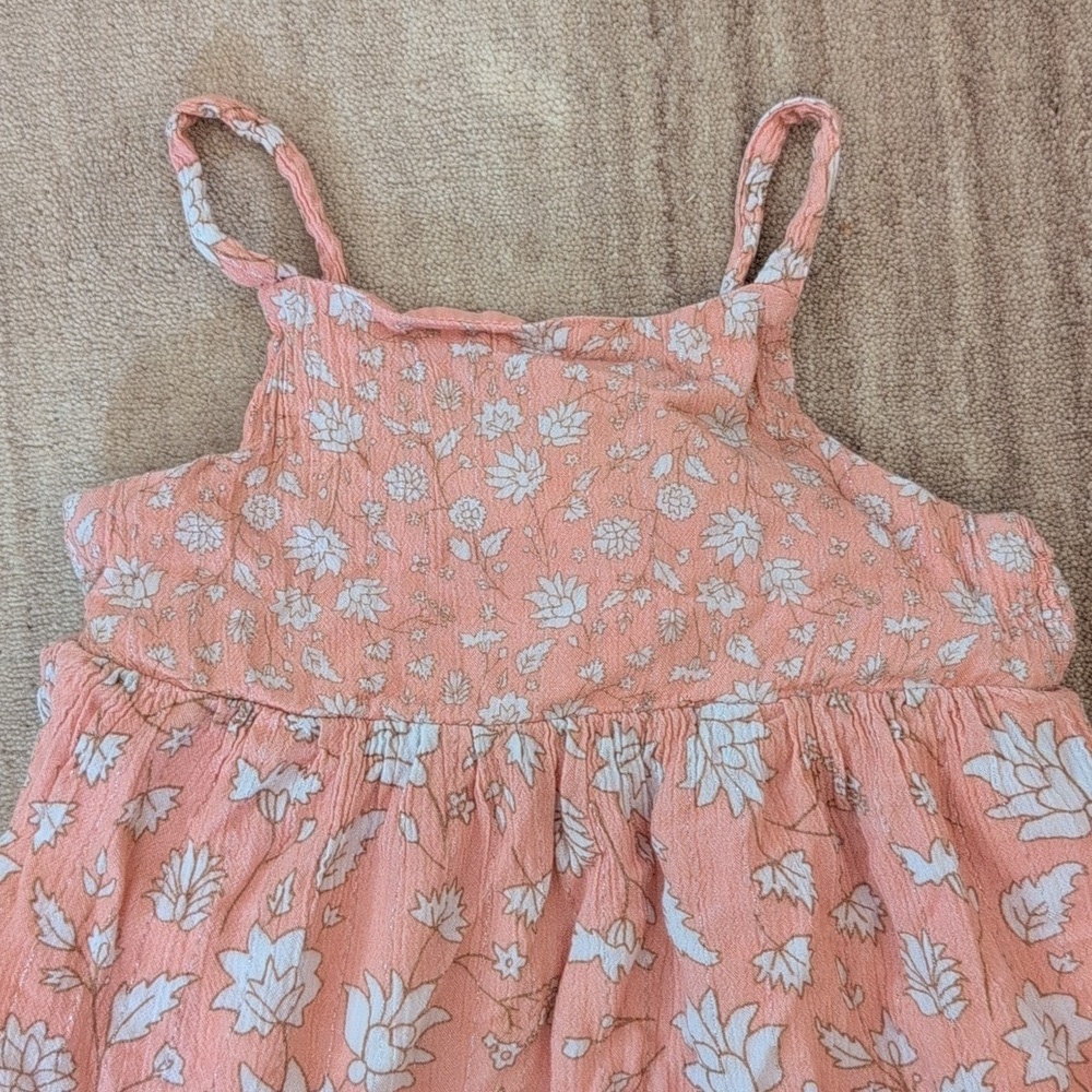 Cat & Jack 3T Peach Floral Dress - Picture 2 of 9